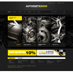 webáruház készítés  Fekete Magento Autóalkatrészek Sablon 