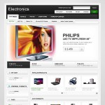Webáruház készítés  Fehér és szürke Electronics Store Magento téma 