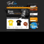 Webáruház készítés  Fekete póló Shop Magento téma 