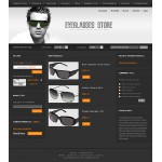 Webáruház készítés  Fekete szemüveg Magento téma 