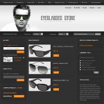 Webáruház készítés  Fekete szemüveg Magento téma 
