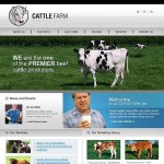  Fehér és fekete Szarvasmarha Farm honlap sablon Webáruház készítés