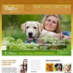 Fehér és zöld Dog honlap sablon webáruház készítés