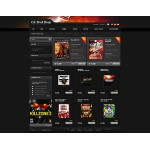 Webáruház készítés  Fekete DVD Store Magento téma 