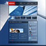  Kék Architecture honlap sablon Webáruház készítés