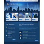 Webáruház készítés  Kék és fekete Architecture honlap sablon 