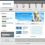 Webáruház készítés  Fehér és szürke Construction Company honlap sablon 