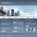 Webáruház készítés  Lila és cián Construction Company honlap sablon 