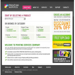webáruház készítés  Fehér és fekete Print Shop honlap sablon 