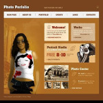  Barna fotós Portfolio Website Template webáruház készítés