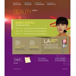 Webáruház készítés  Brown u0026 Purple Szépségszalon honlap sablon 