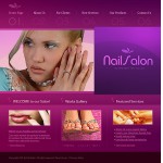 Webáruház készítés  Purple u0026 Brown Nail Salon honlap sablon 