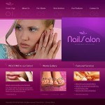  Purple u0026 Brown Nail Salon honlap sablon Webáruház készítés
