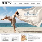  Fehér és szürke Szépségszalon honlap sablon Webáruház készítés