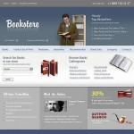  Szürke -fehér Book Store honlap sablon Webáruház készítés
