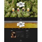 Honlap és webáruház készítés  Fekete és zöld Brewery honlap sablon 