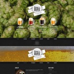 Honlap és webáruház készítés  Fekete és zöld Brewery honlap sablon 