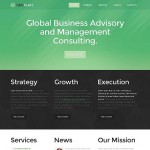  Fehér és zöld Management Company honlap sablon honlap készítés