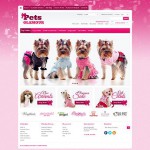  Fehér és rózsaszín Pet Shop Magento téma webáruház készítés