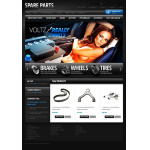 webáruház készítés  Black u0026 White Magento Autóalkatrész Sablon 