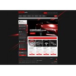 webáruház készítés  Fekete Magento Autóalkatrészek Sablon 