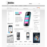 Webáruház készítés  White Mobile Store Magento téma 