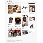 Webáruház készítés  Fehér póló Shop Magento téma 