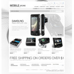 Webáruház készítés  White u0026 Grey Mobile Store Magento téma 