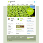 Webáruház készítés  Fehér és Zöld Farm honlap sablon 