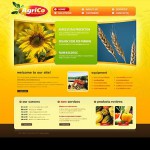  Sárga és narancs Mezőgazdaság honlap sablon Webáruház készítés