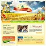 Sárga -fehér Mezőgazdaság honlap sablon Webáruház készítés