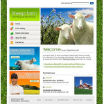 Webáruház készítés  Fehér és Zöld Sheep Farm honlap sablon 