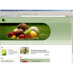Webáruház készítés  Fehér és zöld gyümölcs honlap sablon 