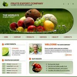  Fehér és zöld gyümölcs honlap sablon Webáruház készítés