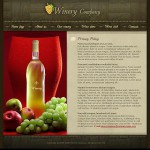  Fekete és zöld Winery honlap sablon Webáruház készítés