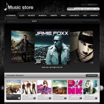  Fekete DVD Store Magento téma Webáruház készítés