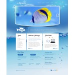 webáruház készítés  Cián -fehér Fish honlap sablon 