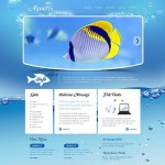  Cián -fehér Fish honlap sablon webáruház készítés