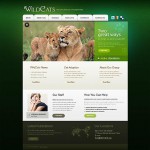  Fekete és zöld Wild Life honlap sablon webáruház készítés