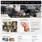 Fehér és szürke Animal Shelter honlap sablon webáruház készítés