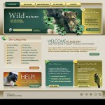 Szürke és zöld Wild Life honlap sablon webáruház készítés