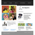 webáruház készítés  Fehér és fekete Pet ülõ honlap sablon 