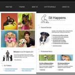  Fehér és fekete Pet ülő honlap sablon webáruház készítés