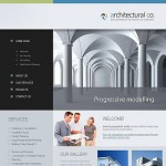 Szürke -fehér Architecture honlap sablon Webáruház készítés