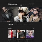  Fekete fotós Portfolio Website Template webáruház készítés
