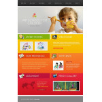 webáruház készítés  Narancs és szürke Mûvészeti Iskola honlap sablon 