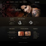  Fekete Tattoo Salon honlap sablon Webáruház készítés