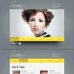  Szürke -fehér Szépségszalon honlap sablon Webáruház készítés