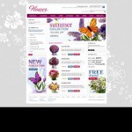  Fehér és szürke Virágbolt Magento téma Webáruház készítés