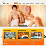  White u0026 Orange Szauna honlap sablon Webáruház készítés